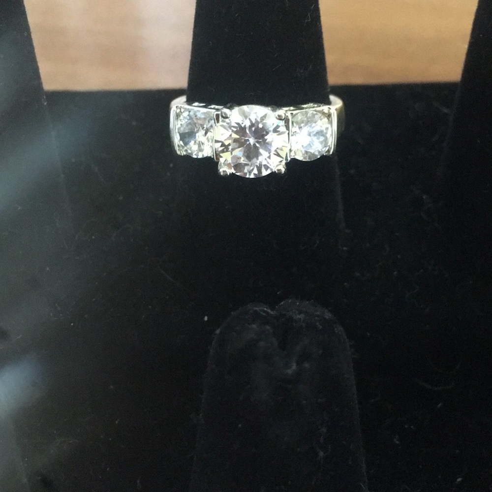 Cz Solitaire Ring - image 1